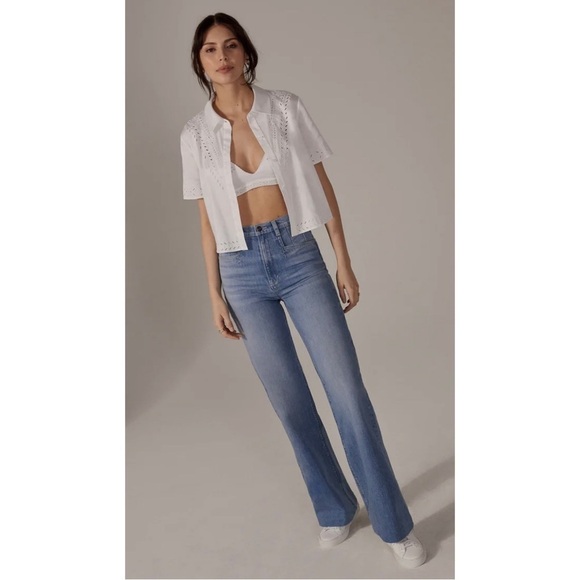 Favorite Daughter The Jordie Super High Rise Wide Leg Jean in Madrid - Picture 2 of 15